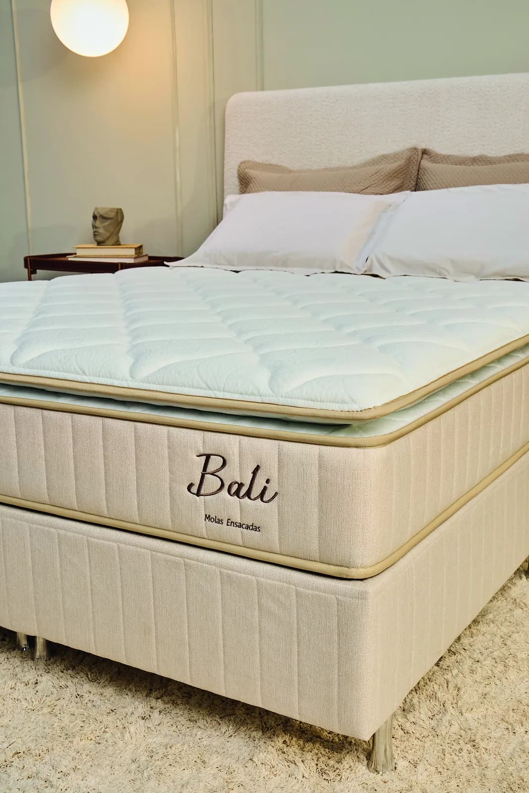 Detalhe do pillow top do Bali Turn Free