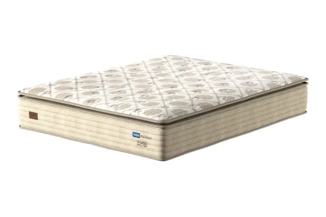 Colchão Probel Pró Hard com pillow top bege e lateral em suede