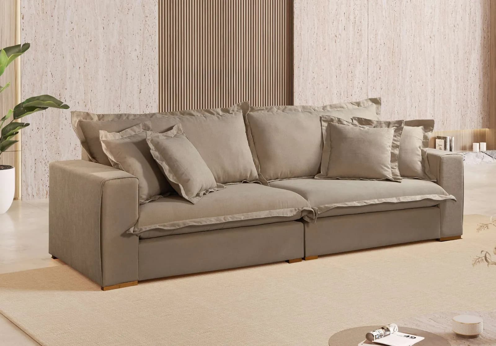 Sofá com Chaise Cavaleiros
