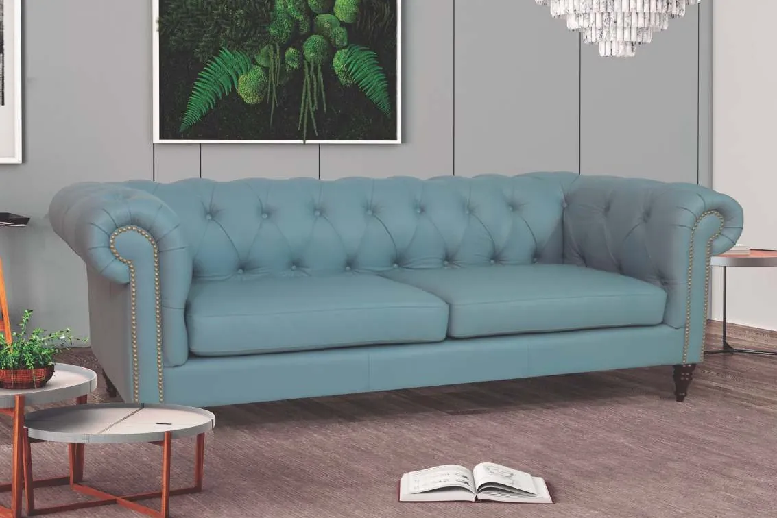 Sofá Chesterfield de Couro Kent